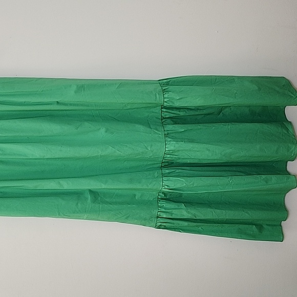 Maggie London Green  V- Neck Sleeveless Solid Maxi  Dress Sz 8 - Picture 5 of 16